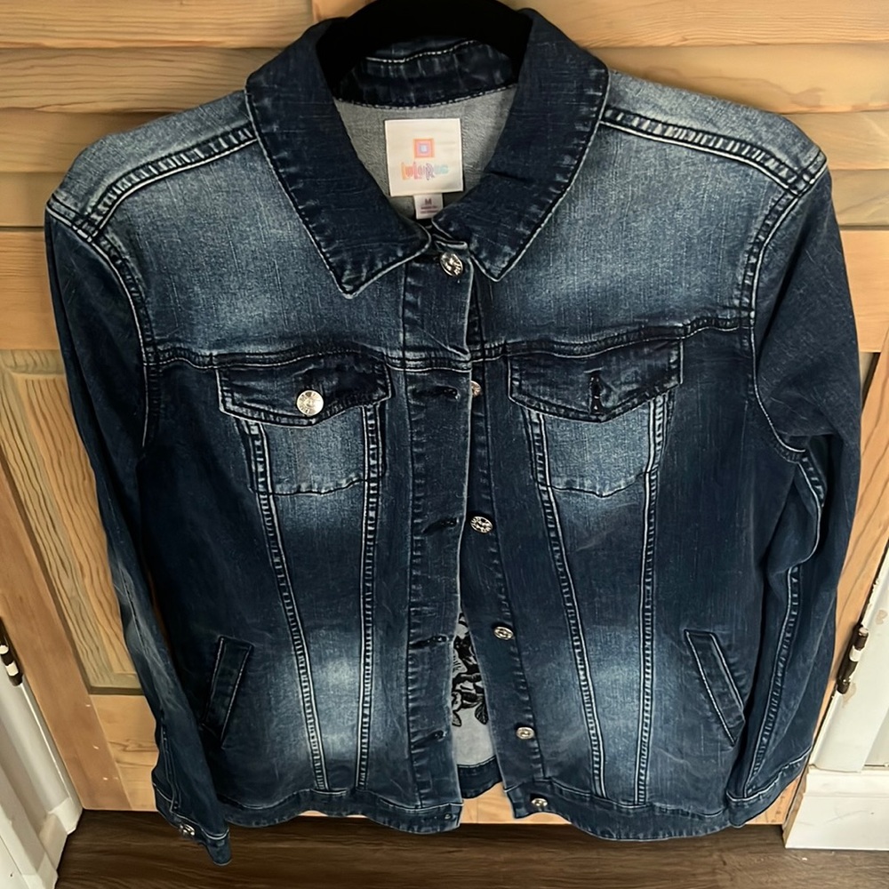 Embroidered back Jean jacket